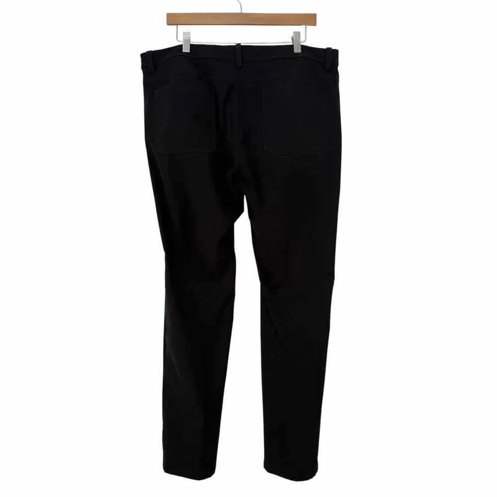 Lululemon Black Flat Front Chino Pants Sz 38